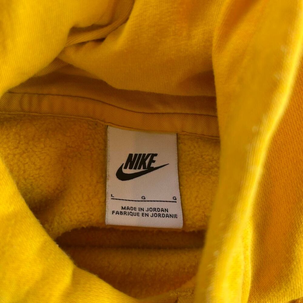 Nike Men's Yellow Hoodie - Picture 5 of 7